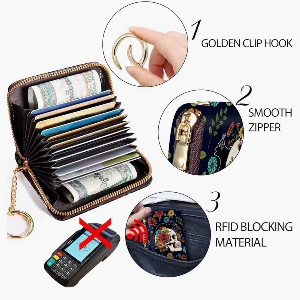 Credit Card Holder RFID Wallet, Small Card Holder Wallet for Women ( new)